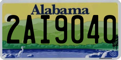 AL license plate 2AI9040