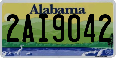 AL license plate 2AI9042