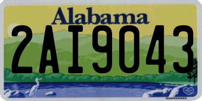 AL license plate 2AI9043