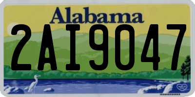 AL license plate 2AI9047