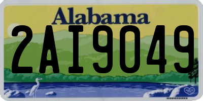 AL license plate 2AI9049