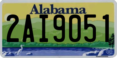 AL license plate 2AI9051