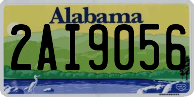 AL license plate 2AI9056