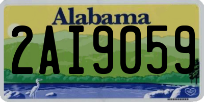AL license plate 2AI9059