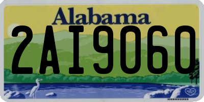 AL license plate 2AI9060