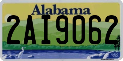 AL license plate 2AI9062