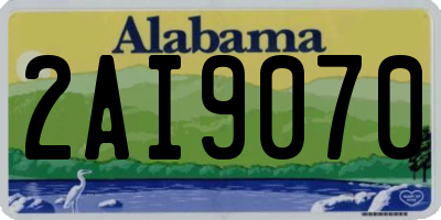 AL license plate 2AI9070