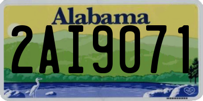 AL license plate 2AI9071