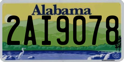 AL license plate 2AI9078