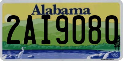 AL license plate 2AI9080