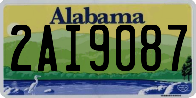 AL license plate 2AI9087