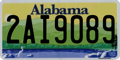 AL license plate 2AI9089