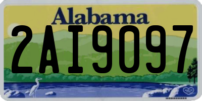 AL license plate 2AI9097