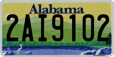 AL license plate 2AI9102