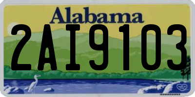 AL license plate 2AI9103