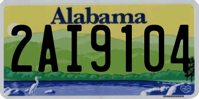 AL license plate 2AI9104