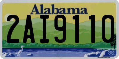 AL license plate 2AI9110