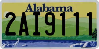AL license plate 2AI9111