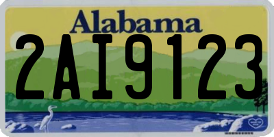 AL license plate 2AI9123