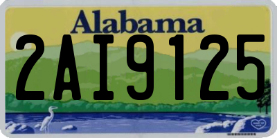 AL license plate 2AI9125