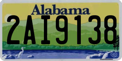 AL license plate 2AI9138
