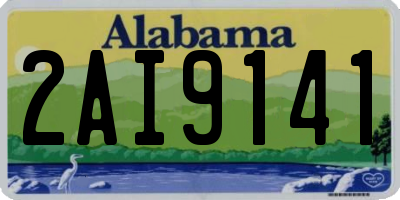 AL license plate 2AI9141