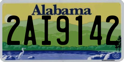 AL license plate 2AI9142