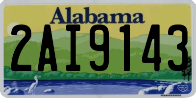 AL license plate 2AI9143