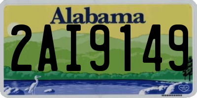 AL license plate 2AI9149