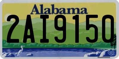 AL license plate 2AI9150