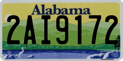 AL license plate 2AI9172