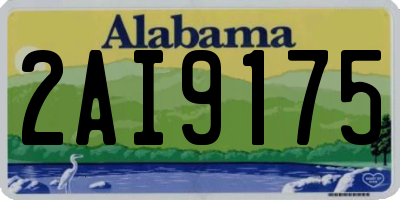 AL license plate 2AI9175