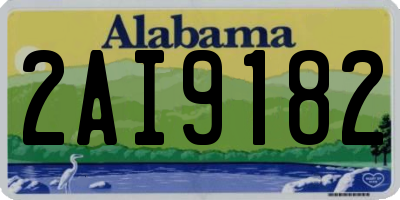 AL license plate 2AI9182