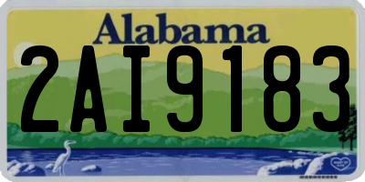 AL license plate 2AI9183