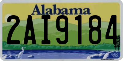 AL license plate 2AI9184