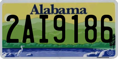 AL license plate 2AI9186