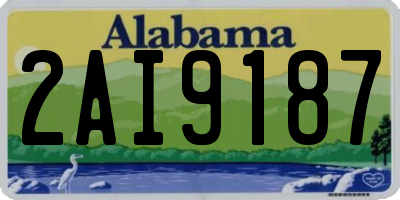 AL license plate 2AI9187