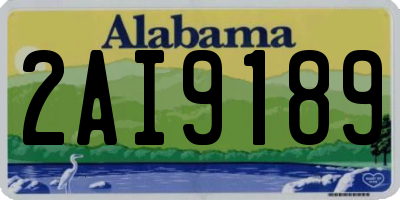AL license plate 2AI9189