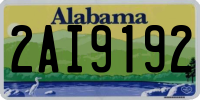 AL license plate 2AI9192