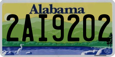 AL license plate 2AI9202