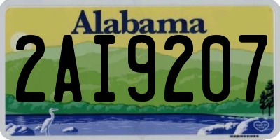 AL license plate 2AI9207