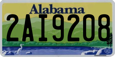 AL license plate 2AI9208