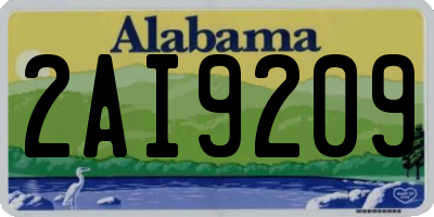 AL license plate 2AI9209