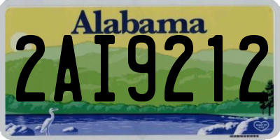 AL license plate 2AI9212