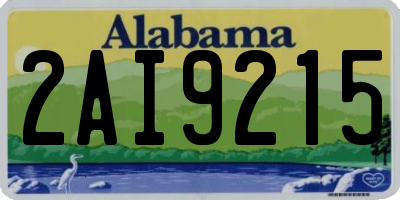 AL license plate 2AI9215
