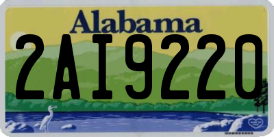 AL license plate 2AI9220