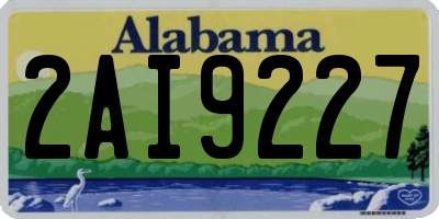 AL license plate 2AI9227