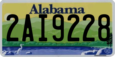 AL license plate 2AI9228