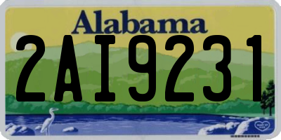 AL license plate 2AI9231