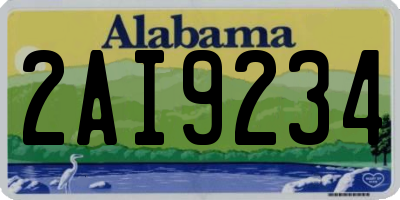 AL license plate 2AI9234